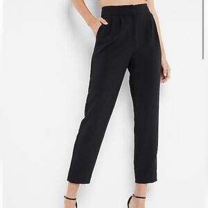 HIGH WAISTED PLEATED CURVY ANKLE PANT